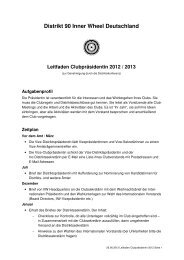 Leitfaden Clubpräsidentin 2012 2013 - Inner Wheel Deutschland