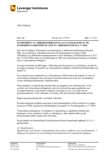 Arbeidsforhold - Innherred samkommune