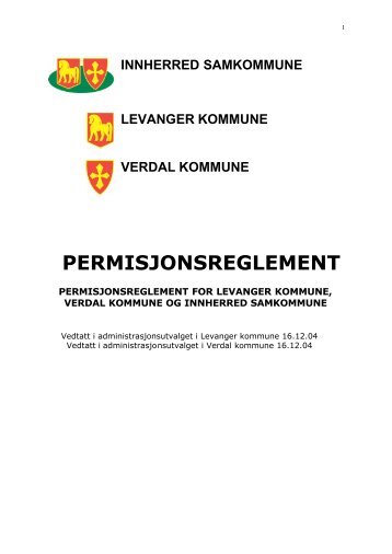 PERMISJONSREGLEMENT - Innherred samkommune