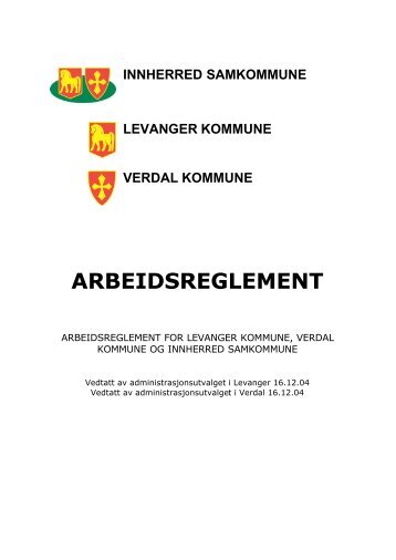 ARBEIDSREGLEMENT - Innherred samkommune