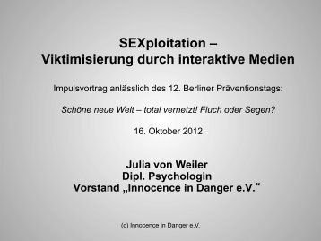 Porno im Web 2.0 - Innocence in danger