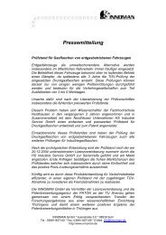 Prüfstand für Gasflaschen - INNOMAN GmbH