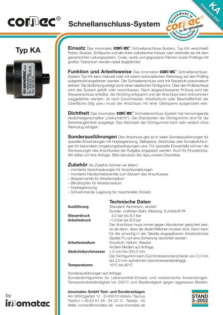 Datenblatt KA 2085 - Endg ltig - Innomatec