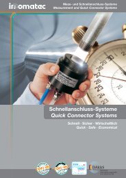 Schnellanschluss-Systeme Quick Connector Systems - Innomatec