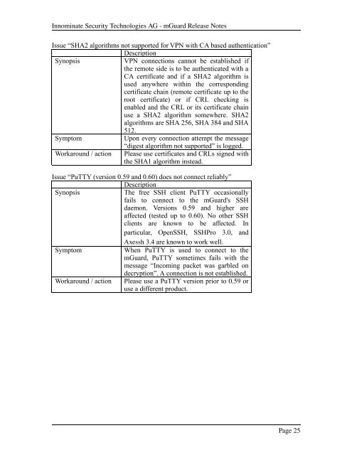 mGuard Dokumentation - Innominate Security Technologies AG