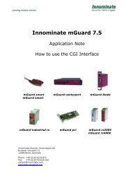 Innominate mGuard How to use the CGI Interface