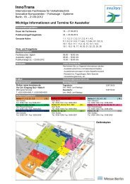 Informationen und Termine - InnoTrans