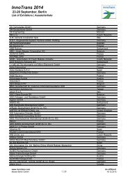 Ausstellerliste InnoTrans 2014 (PDF, 135,6 kB)