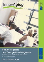 Bildungsangebote zum Demografie-Management - InnovAging ...