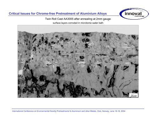 Critical Issues for Chrome-free Pretreatment of Aluminium Alloys