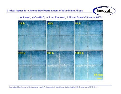 Critical Issues for Chrome-free Pretreatment of Aluminium Alloys