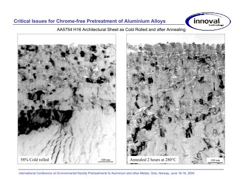 Critical Issues for Chrome-free Pretreatment of Aluminium Alloys