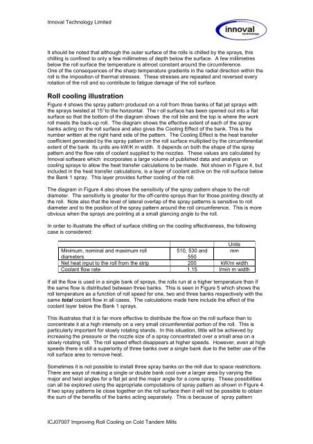 Improving Roll Cooling on Cold Tandem Mills - Innoval Technology ...