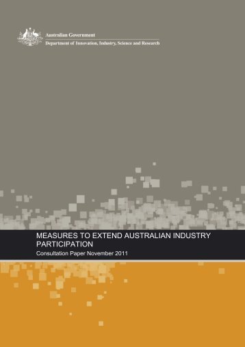 Measures to Extend Australian Industry Participation - Department of ...