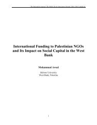 International Funding to Palestinian NGOs and its Impact on Social ...