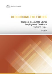 National Resources Sector Employment Taskforce Technical Paper