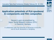 Application potentials of PLA spunbond bi-components and film ...