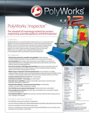 Polyworks V12 DataSheet.pdf - Innovmetric Software