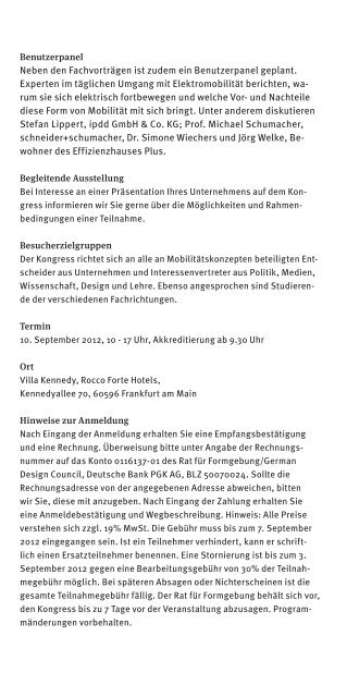 design e-mobility Flyer (PDF) - German Design Council