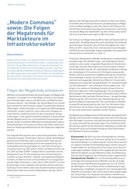 Infrastrukturgipfel 2012 - Welche Zukunft fÃ¼r die ... - InnoZ