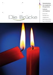 Gemeindezeitung der evangelischen Pfarrgemeinden Innsbruck ...