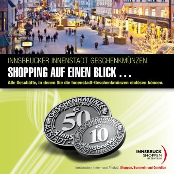 Infobroschüre "Innsbrucker Innenstadt Geschenkmünzen"