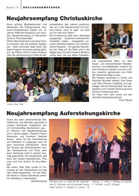 Nr. 29, März 2008 - Evangelische Pfarrgemeinde Innsbruck ...