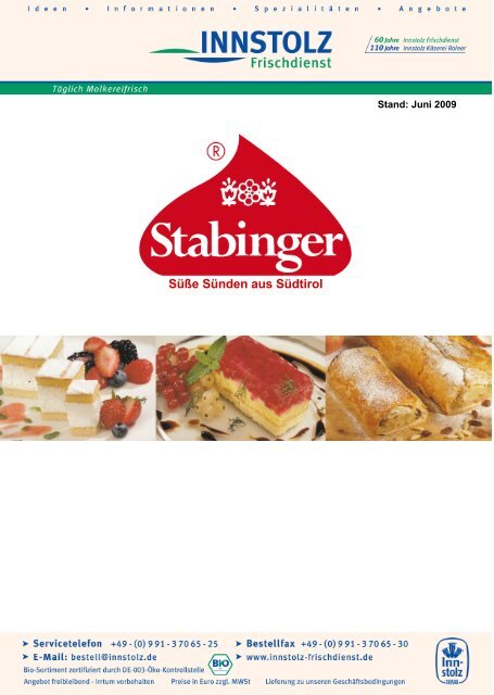 Stabinger Kuchenkatalog - Innstolz