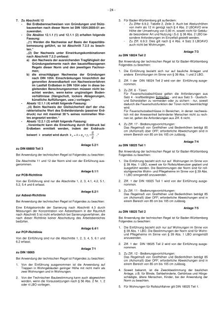 Liste der technischen Baubestimmungen (LTB) - bei inobatec