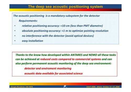 R&D for an innovative acoustic positioning system for the KM3NeT ...