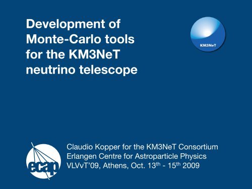 Development of Monte-Carlo tools for the KM3NeT neutrino telescope