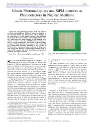 Silicon Photomultipliers and SiPM Matrices as Photodetectors in ...