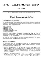 Okkulte Belastung und Befreiung