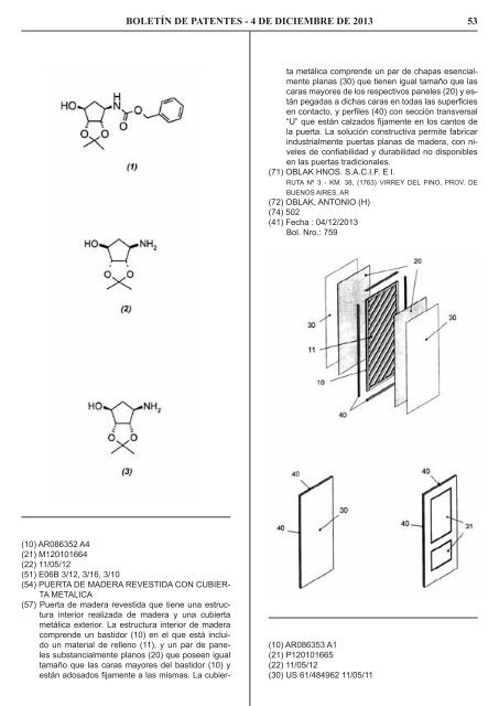 Boletín de Patentes de Invención y Modelos de Utilidad - Instituto ...