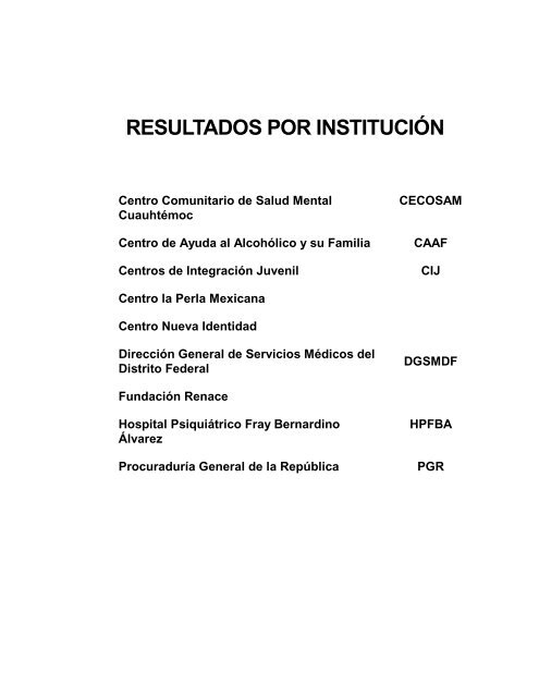 Reporte 50, Junio 2011 - Instituto Nacional de PsiquiatrÃ­a
