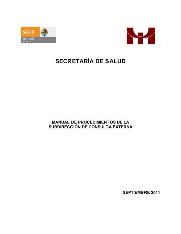 SECRETARÃA DE SALUD - Instituto Nacional de PsiquiatrÃ­a