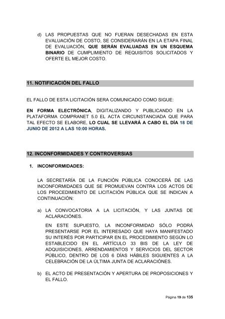 Convocatoria para el arrendamiento de equipo de cÃ³mputo, red ...