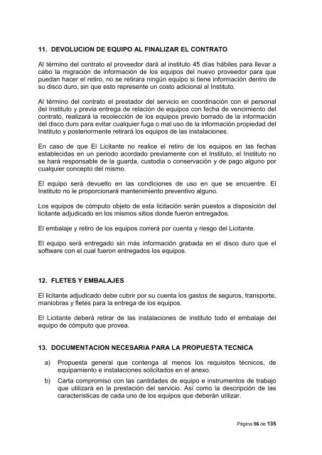 Convocatoria para el arrendamiento de equipo de cÃ³mputo, red ...