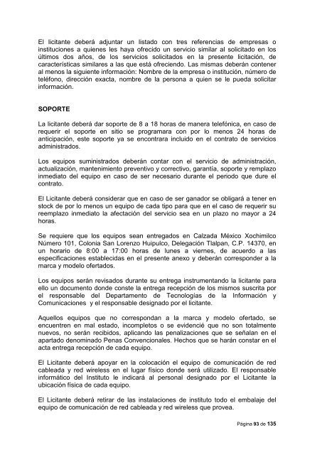 Convocatoria para el arrendamiento de equipo de cÃ³mputo, red ...