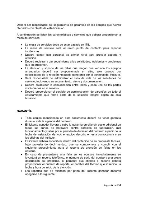 Convocatoria para el arrendamiento de equipo de cÃ³mputo, red ...