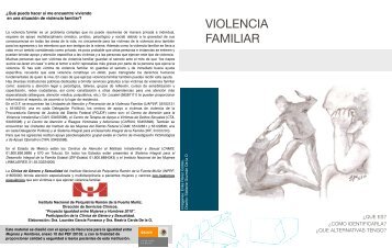 VIOLENCIA FAMILIAR - Instituto Nacional de PsiquiatrÃ­a