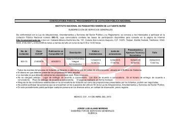 Convocatoria para el sistema informativo integral administrativo ...