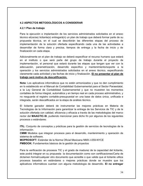 Convocatoria para el sistema informativo integral administrativo ...