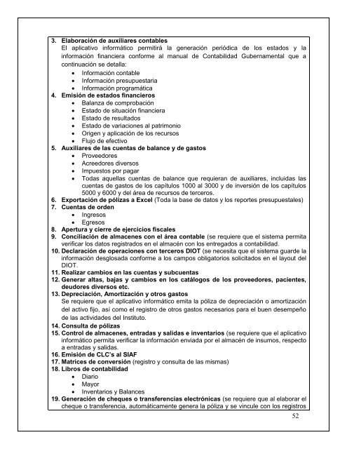 Convocatoria para el sistema informativo integral administrativo ...