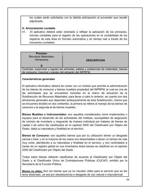 Convocatoria para el sistema informativo integral administrativo ...