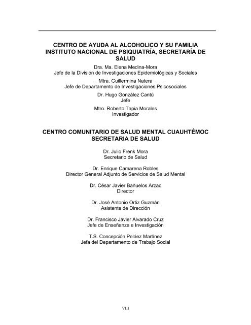 Reporte 39, Noviembre 2005 - Instituto Nacional de PsiquiatrÃ­a
