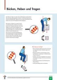 BÃ¼cken, Heben und Tragen - INQA-Bauen