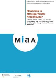 Menschen in altersgerechter Arbeitskultur - Arbeiten dürfen, können ...