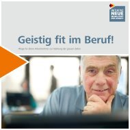 Geistig fit im Beruf! - Wege für ältere Arbeitnehmer zur Stärkung der ...