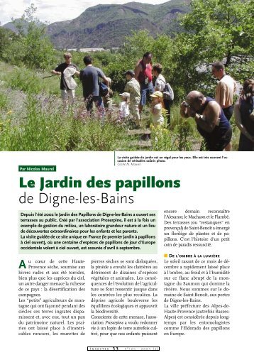 Le Jardin des papillons de Digne-les-bains / insectes n° 129 - Inra